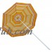 Astella 6' Orange Mango Stripe Beach Umbrella With Nylon Printed Stripes and UV Coating   